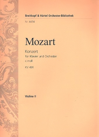 Konzert c-Moll Nr.24 KV491 fr Klavier und Orchester Violine 2