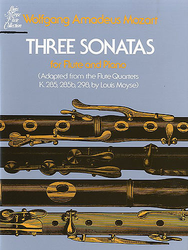 3 sonatas adapted from the flute quartets KV285, KV285B and KV298 for flute and piano