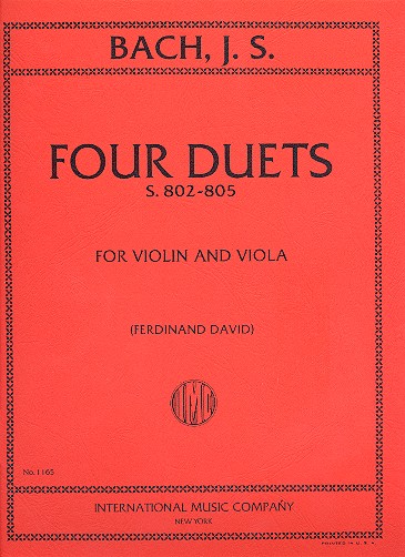 4 duette BWV802-805 fr Violine und Viola Stimmen