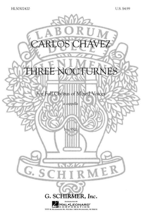 3 nocturnes for mixed chorus a cappella score (with piano for rehearsal)