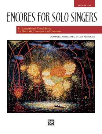 Encores for solo singers for medium low voice and piano