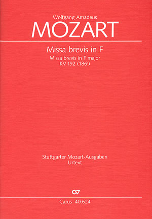 Missa brevis F-Dur KV192 fr Soli (SATB), Chor, 2 Violinen und Bc,  Partitur