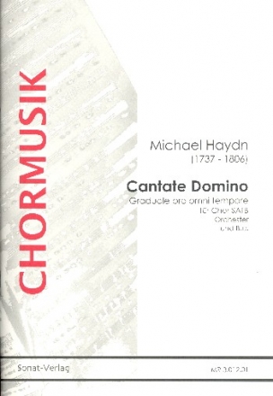 Cantate Domino cantocum novum fr gem Chor und Orchester Partitur