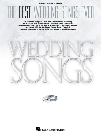 70 of the best wedding songs ever: 70 favorite songs for piano/vocal/guitar