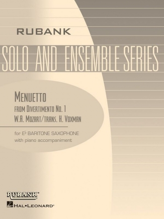 Menuetto from divertimento no.1 for baritone saxophone and piano Voxman, H., arr.