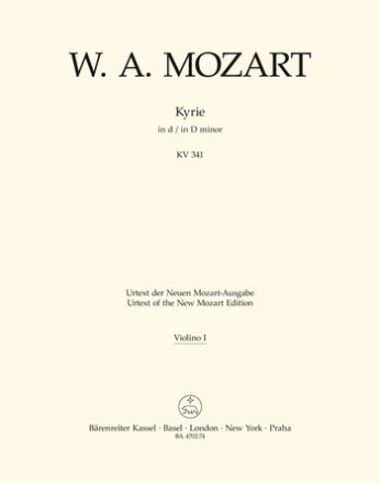 Kyrie d-Moll KV341 fr Chor, Orchester und Orgel,  Violine 1