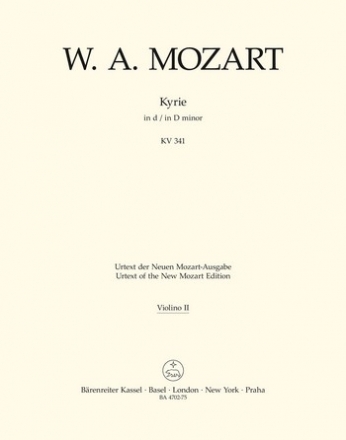 Kyrie d-Moll KV341 fr Chor, Orchester und Orgel,  Violine 2