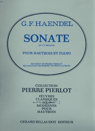 Sonate ut mineur pour hautbois et piano Pierlot, P., ed