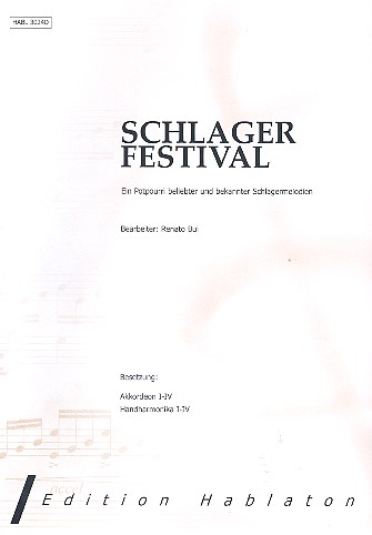 Schlager-Festival Potpouri beliebter und bekannter Schlagermelodien, Handharmonika