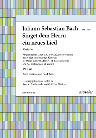 Singet dem Herrn ein neues Lied BWV225 Motett fr Doppelchor und Bc ad lib.,  Continuostimme