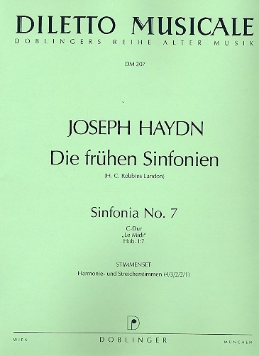 Sinfonie C-Dur Nr.7 Hob.I:7 fr Orchester Stimmenset (Harmonie und 4-3-2-2-1)