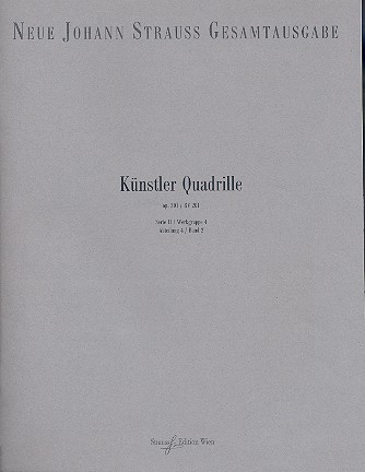 Knstler-Quadrille op.201 RV201 fr Orchester Partitur