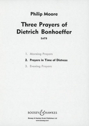 Prayers in Time of Distress for mixed chorus a cappella score