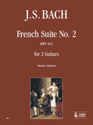 French suite no.2 BWV813 for 2 guitars, score+parts Martino, M., arr.