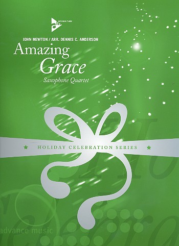 Amazing grace for 4 saxophones (SATB) score and parts