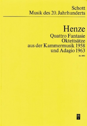 Quattro Fantasie fr Klarinette, Fagott, Horn, 2 Violinen, Viola, Violoncello und Kontr Studienpartitur