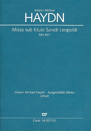 Missa sub Titulo Sancti Leopoldi MH837 fr Soli, Frauenchor, 2 Hrner, 2 Violinen, Orgel und Bsse,  Klavierauszug