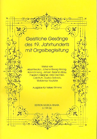 Geistliche Gesnge des 19. Jahrhunderts fr tiefe Stimme und Orgel