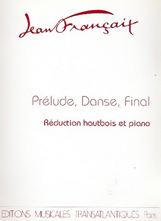 Prelude, danse et final pour hautbois et piano