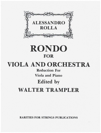 Rondo for viola and orchestra for viola and piano