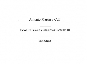 Tonos De Palacio y Canciones Comunes 3 para Organ