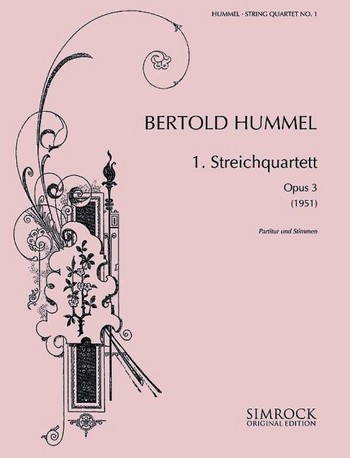 Streichquartett Nr.1 op.3  Partitur und Stimmen