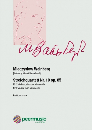 Streichquartett Nr.10 op.85 fr 2 Violinen, Viola und Violoncello Partitur