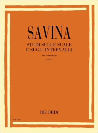 Studi sulle scale e sugli intervalli vol.1  per clarinetto