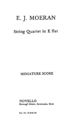 String quartet E flat major study score