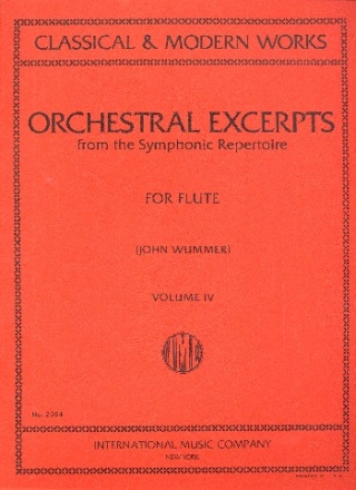 Orchestral Excerpts from the symphonic Repertoire vol.4 for flute