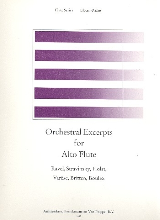 Orchestral excerpts for alto flute Reede, Rien de, Bearb.