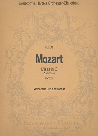 Missa brevis C-Dur KV257 fr Soli, gem Chor, Orchester und Orgel Violoncello / Kontraba