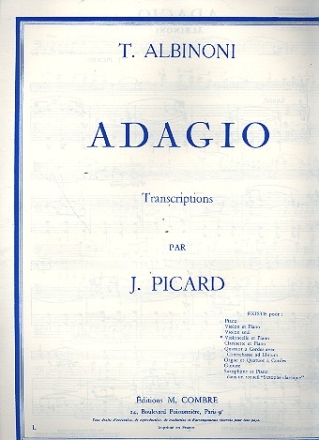 Adagio pour violoncelle et piano