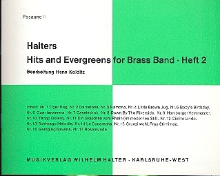 Halters Hits and Evergreens Band 2: fr Blasorchester Posaune 2 in C