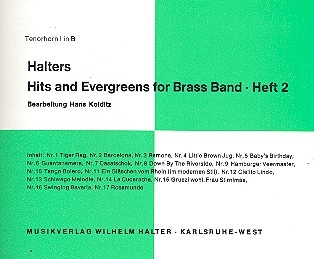 Halters Hits and Evergreens Band 2: fr Blasorchester Tenorhorn 1