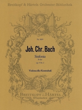 Sinfonia B-Dur op.9,3 fr Orchester Violoncello / Kontrabass