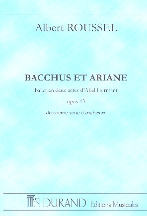 Bacchus et Ariane op.43 suite no.2 pour orchestre partition de poche