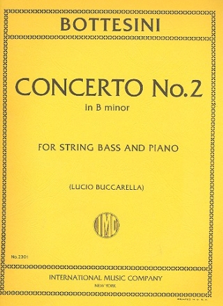 Concerto b minor no.2 string bass and piano Buccarella, Lucio, ed.