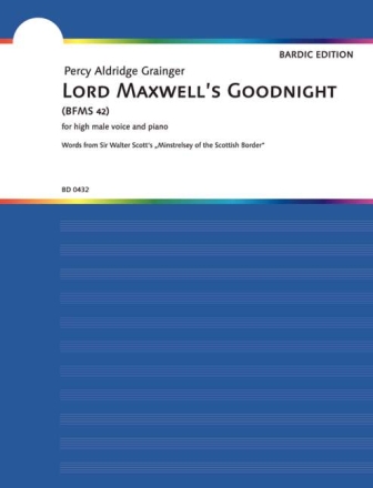 Lord Maxwell's Goodnight for man's voice and piano