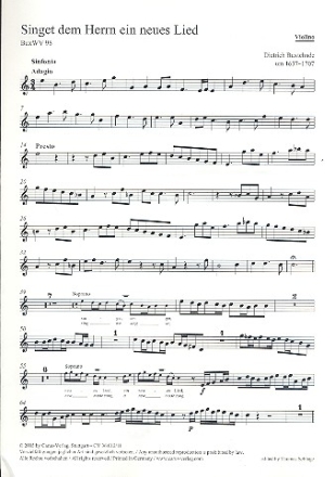 Singet dem Herrn ein neues Lied BuxWV98 fr Sopran, Violine und Bc Violine