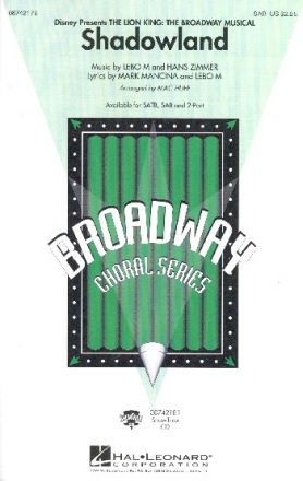 Shadowland for mixed chorus (SAB) and piano score