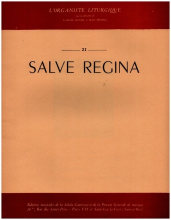 Salve Regina pour orgue