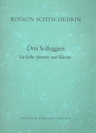 3 Solfeggien fr hohe Singstimme und Klavier