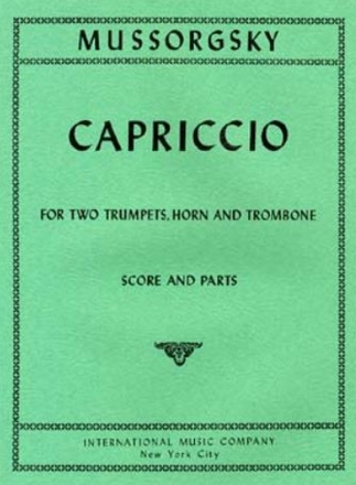 Capriccio for 2 trumpets, horn and trombone score and parts