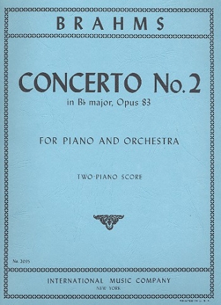 Concerto Bb Major no.2 op.83 for piano and orchestra for 2 pianos, score