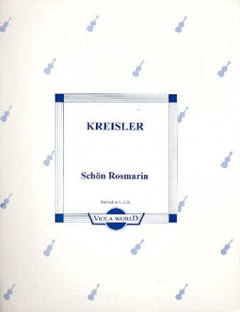 Schn Rosmarin fr Viola und Klavier