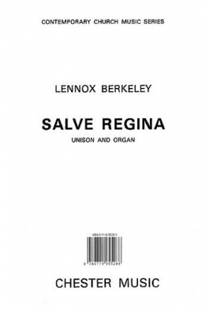 Salve Regina for unison chorus and organ score