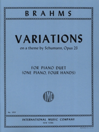 Variations on a Theme by Schumann op.23 for piano 4 hands score