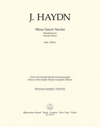 Missa Sancti Nicolai G-Dur Hob.XXII:6 fr Soli, Chor und Orchester Harmonie