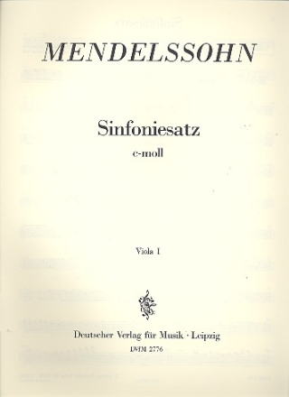 Sinfoniesatz c-Moll fr Orchester Viola 1